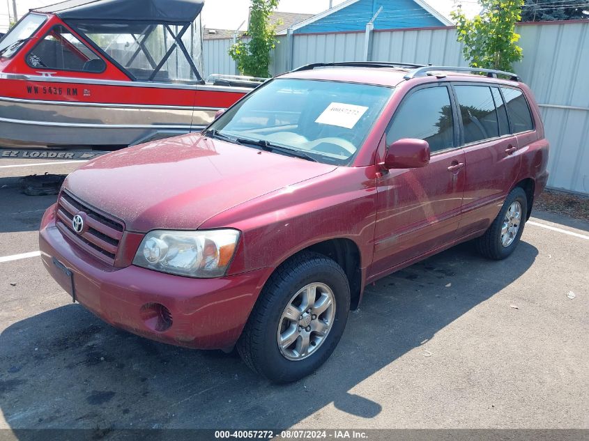 2004 Toyota Highlander V6 VIN: JTEEP21A340047884 Lot: 40057272