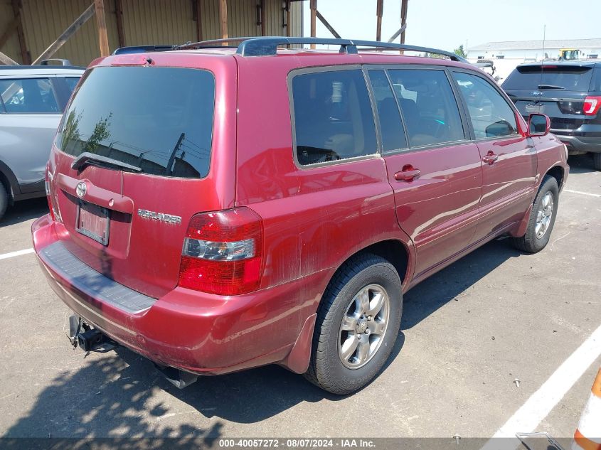 2004 Toyota Highlander V6 VIN: JTEEP21A340047884 Lot: 40057272