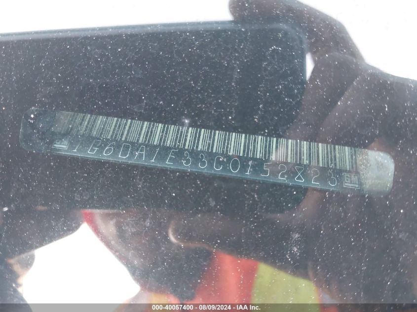 2012 Cadillac Cts Standard VIN: 1G6DA1E33C0152823 Lot: 40057400