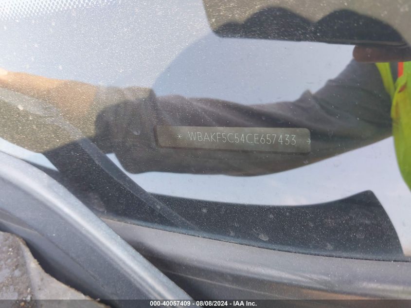 2012 BMW 328I xDrive VIN: WBAKF5C54CE657433 Lot: 40057409