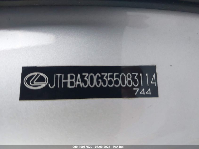 JTHBA30G355083114 2005 Lexus Es 330