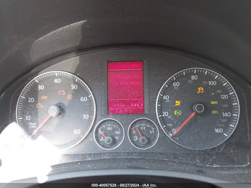 2007 Volkswagen Eos 3.2L VIN: WVWDB71FX7V020714 Lot: 40057528