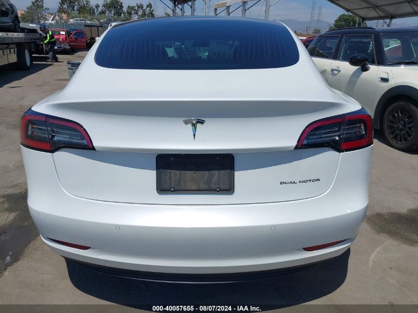 2020 Tesla Model 3 Long Range Dual Motor All-Wheel Drive VIN: 5YJ3E1EB1LF637287 Lot: 40057655