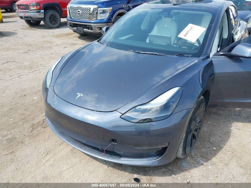 2022 Tesla Model 3 Performance Dual Motor All-Wheel Drive VIN: 5YJ3E1EC7NF163339 Lot: 40057657