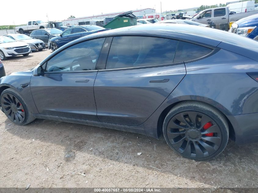 2022 Tesla Model 3 Performance Dual Motor All-Wheel Drive VIN: 5YJ3E1EC7NF163339 Lot: 40057657