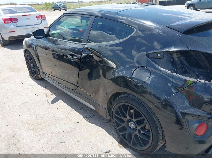 2013 Hyundai Veloster Turbo W/Black VIN: KMHTC6AE4DU177453 Lot: 40057865