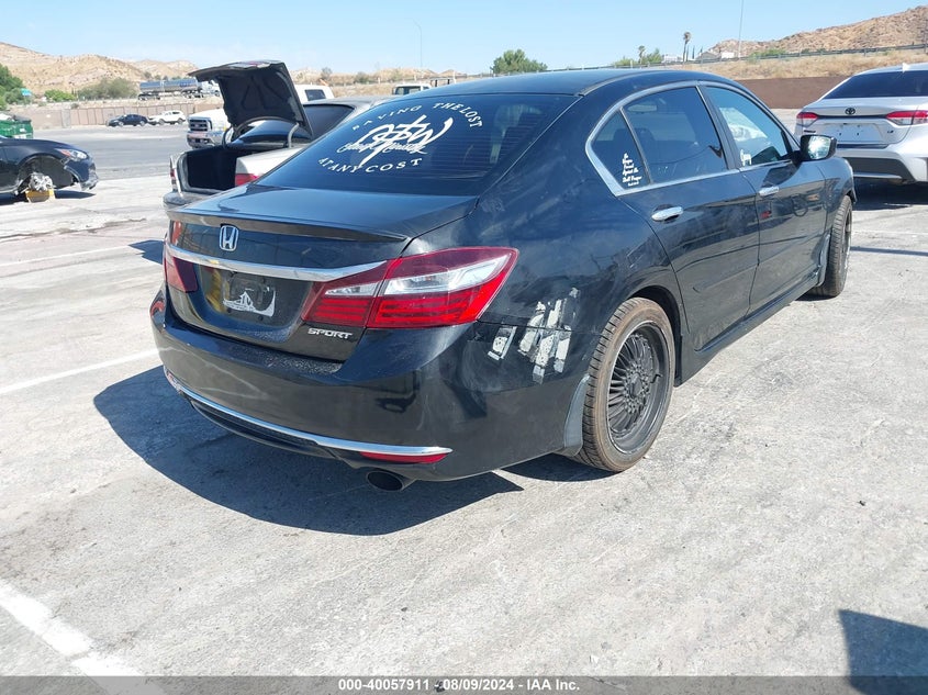 2016 HONDA ACCORD SPORT VIN: 1HGCR2F57GA187647