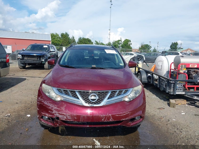 2011 Nissan Murano Sl VIN: JN8AZ1MW3BW168170 Lot: 40057980