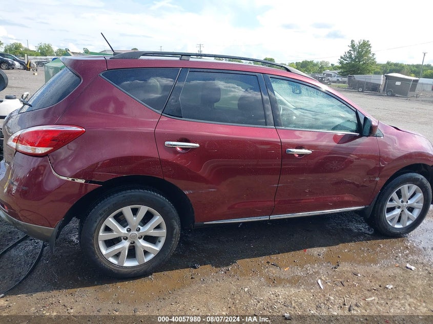 2011 Nissan Murano Sl VIN: JN8AZ1MW3BW168170 Lot: 40057980