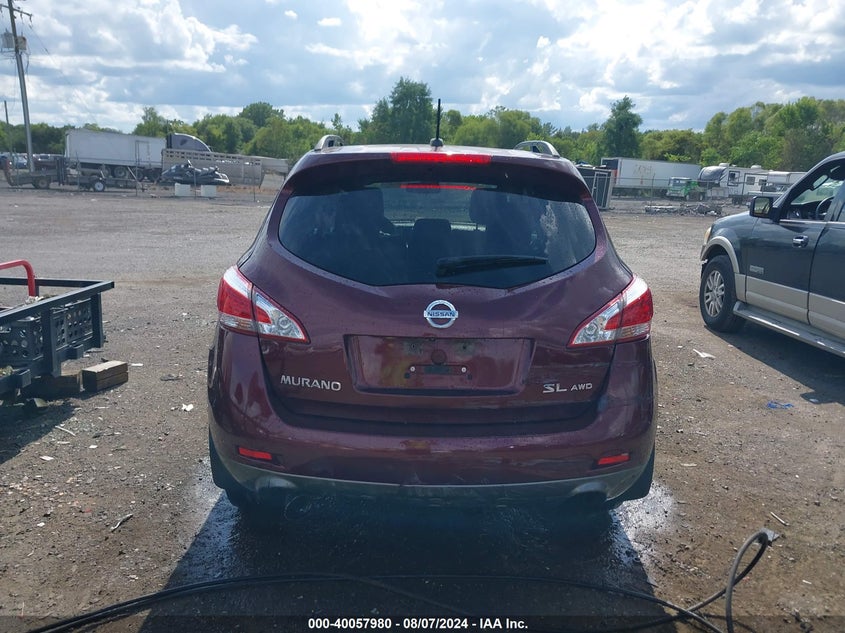 2011 Nissan Murano Sl VIN: JN8AZ1MW3BW168170 Lot: 40057980