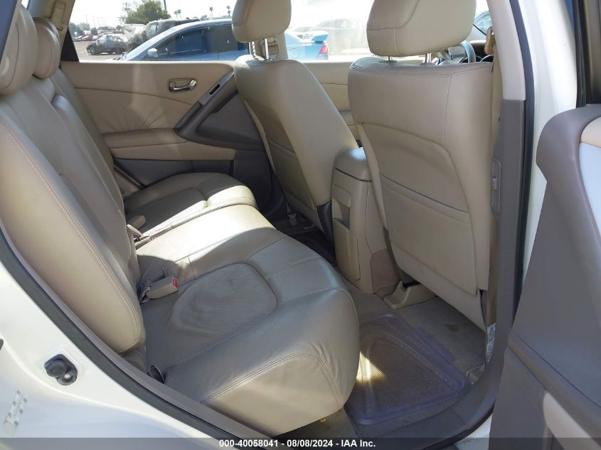 2009 Nissan Murano Sl VIN: JN8AZ18W69W137046 Lot: 40058041