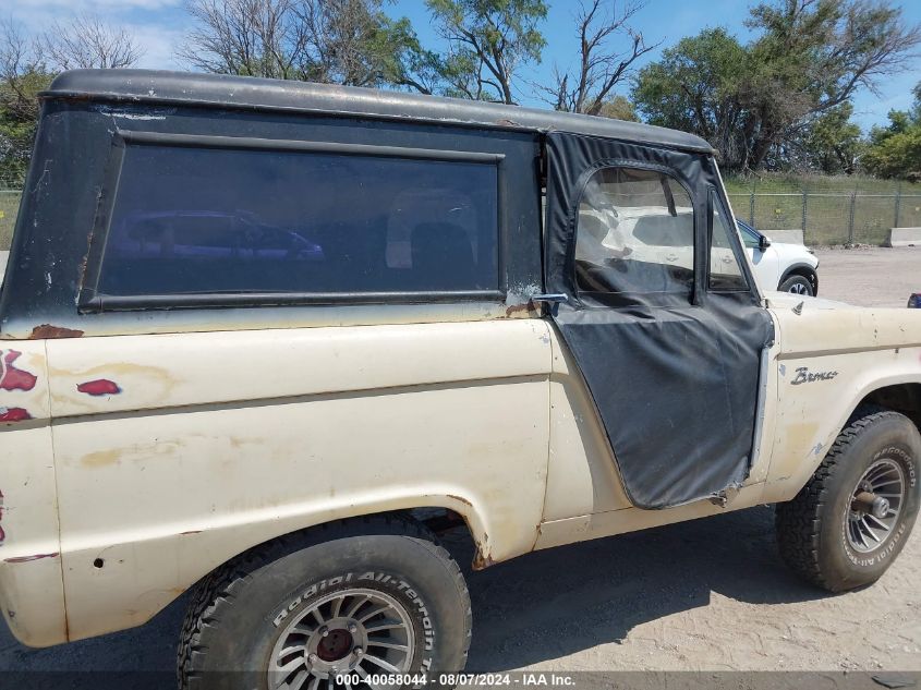 1966 Ford Bronco VIN: NEBR008528 Lot: 40058044