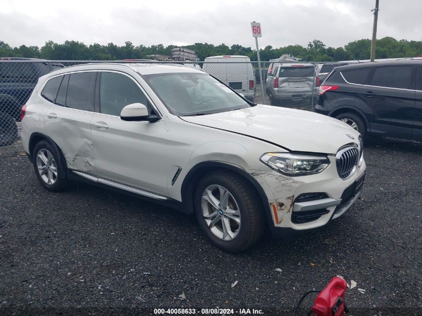 2020 BMW X3 Sdrive30I VIN: 5UXTY3C05L9B96862 Lot: 40058633