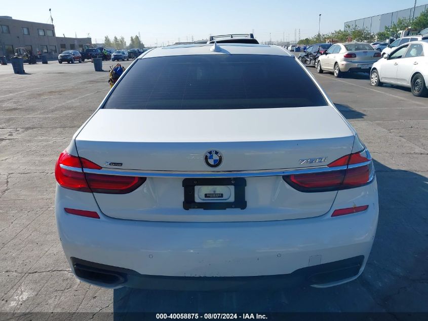 2016 BMW 750I xDrive VIN: WBA7F2C56GG417654 Lot: 40058875