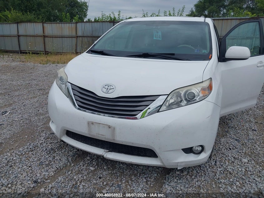 2012 Toyota Sienna Xle V6 8 Passenger VIN: 5TDYK3DC0CS250343 Lot: 40058922