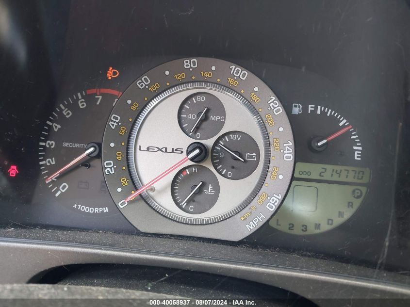 2001 Lexus Is 300 VIN: JTHBD182210028276 Lot: 40058937