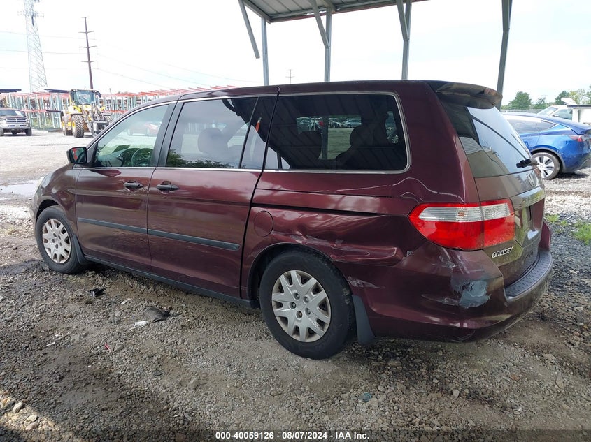 2007 Honda Odyssey Lx VIN: 5FNRL38277B039802 Lot: 40059126