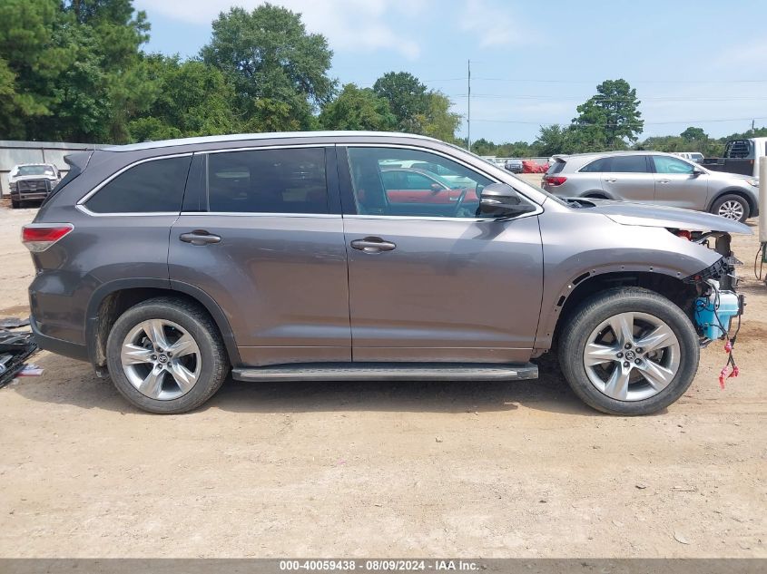 2016 Toyota Highlander Limited V6 VIN: 5TDYKRFH5GS154256 Lot: 40059438