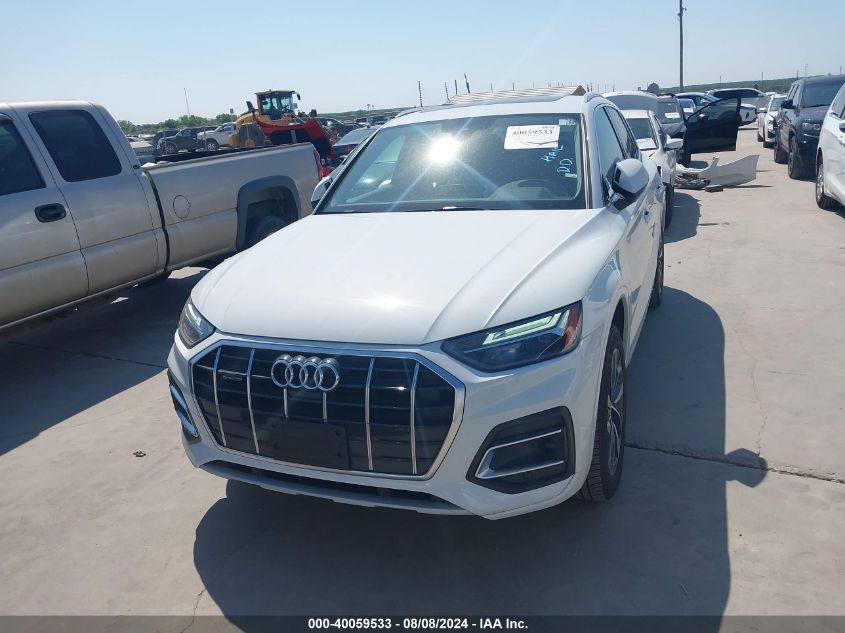 2021 Audi Q5 Premium Plus VIN: WA1BAAFYXM2025727 Lot: 40059533