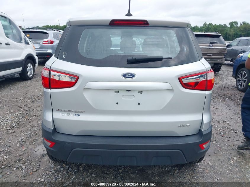 2020 Ford Ecosport S VIN: MAJ6S3FL0LC366444 Lot: 40059728