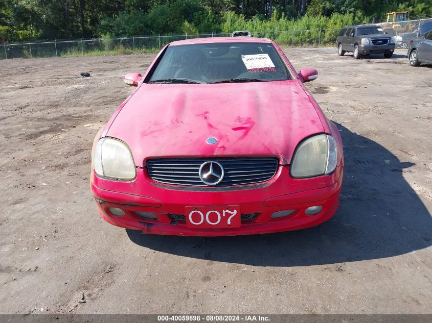 2001 Mercedes-Benz Slk 320 VIN: WDBKK65FX1F210234 Lot: 40059898