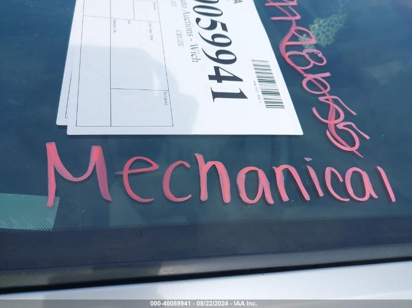 2012 Chevrolet Cruze Eco VIN: 1G1PJ5SC7C7329637 Lot: 40059941