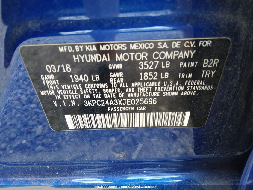 2018 HYUNDAI ACCENT SE - 3KPC24A3XJE025696