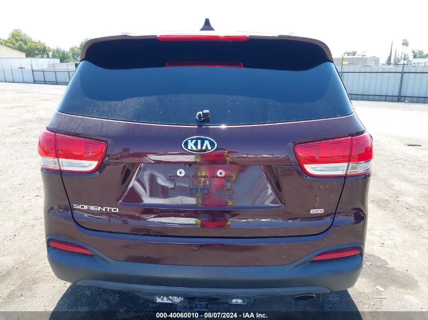 2018 Kia Sorento 2.4L Lx VIN: 5XYPG4A31JG339789 Lot: 40060010