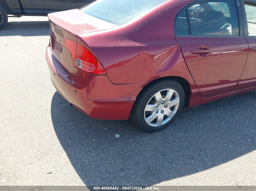 2008 Honda Civic Lx VIN: 1HGFA16568L093148 Lot: 40060442