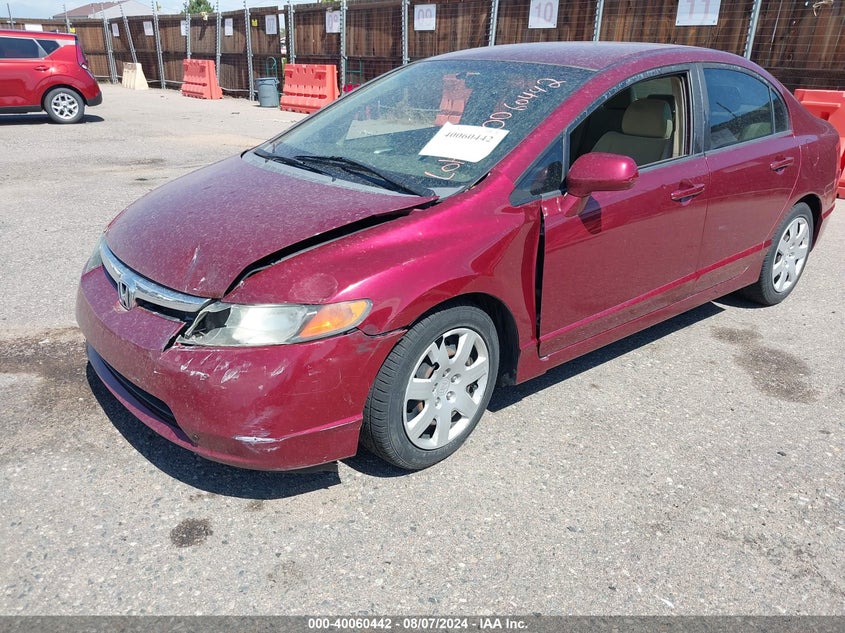 2008 Honda Civic Lx VIN: 1HGFA16568L093148 Lot: 40060442