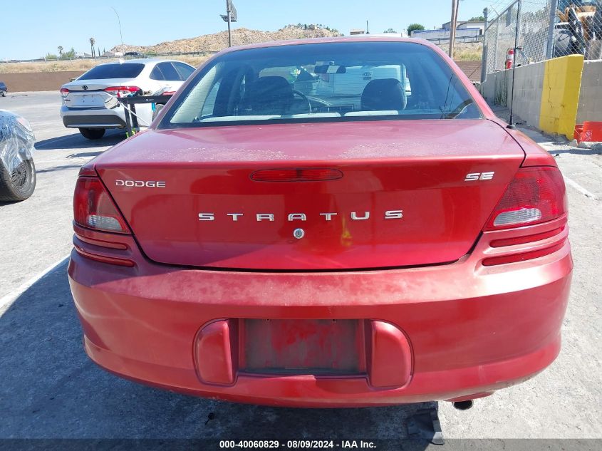2002 Dodge Stratus Se Plus VIN: 1B3EL46RX2N168147 Lot: 40060829
