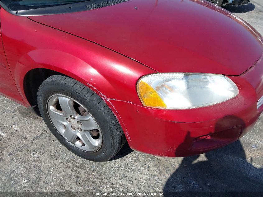 2002 Dodge Stratus Se Plus VIN: 1B3EL46RX2N168147 Lot: 40060829