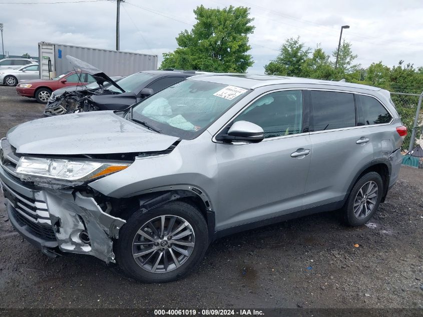 2019 Toyota Highlander Xle VIN: 5TDJZRFH1KS620352 Lot: 40061019