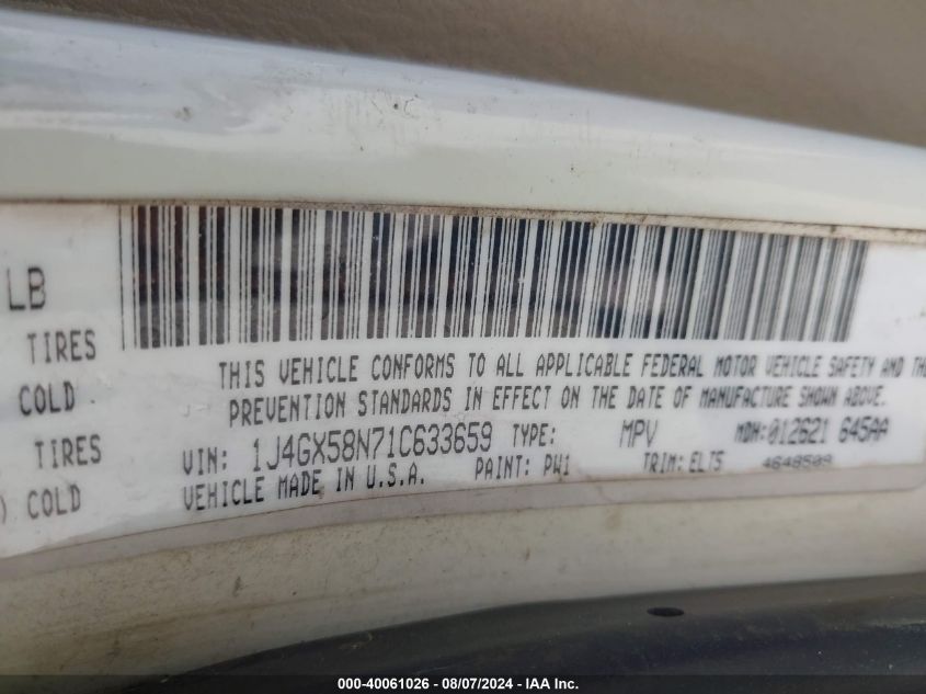 2001 Jeep Grand Cherokee Limited VIN: 1J4GX58N71C633659 Lot: 40061026