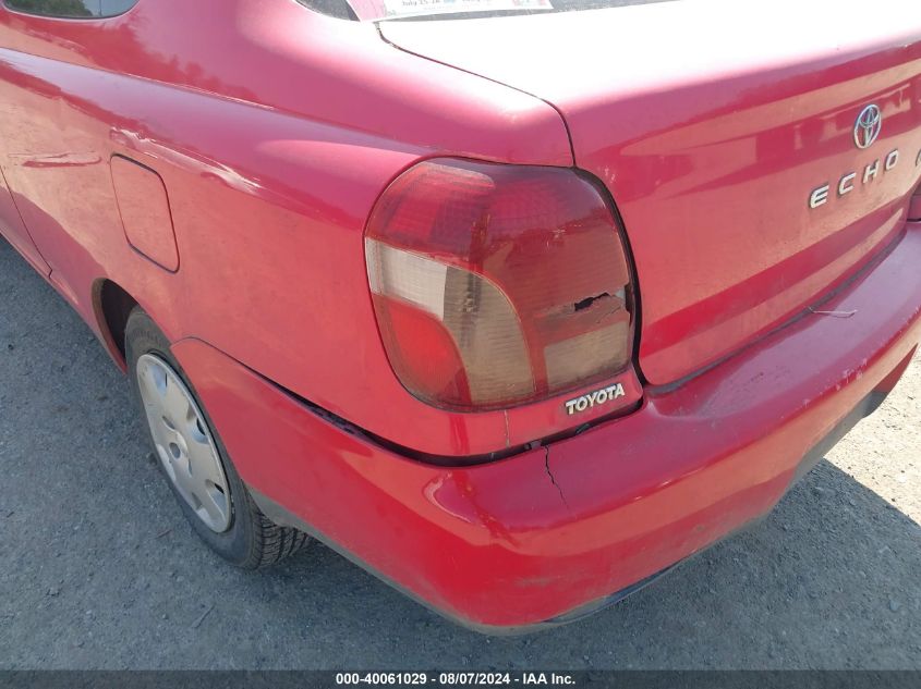 2001 Toyota Echo VIN: JTDAT123010186892 Lot: 40061029