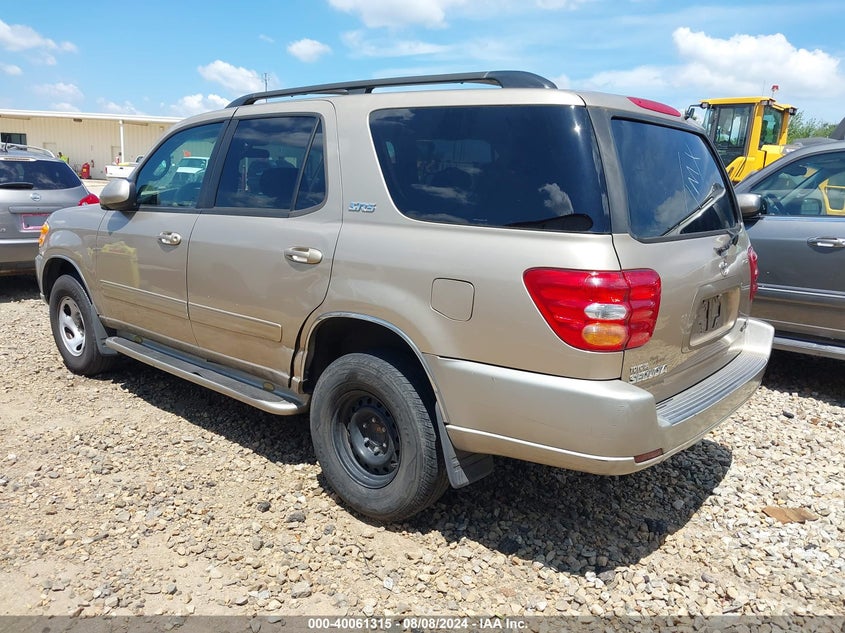 2002 Toyota Sequoia Sr5 V8 VIN: 5TDZT34A22S072708 Lot: 40061315