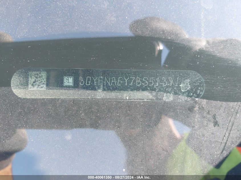 2011 Cadillac Srx Luxury Collection VIN: 3GYFNAEY7BS513915 Lot: 40061350