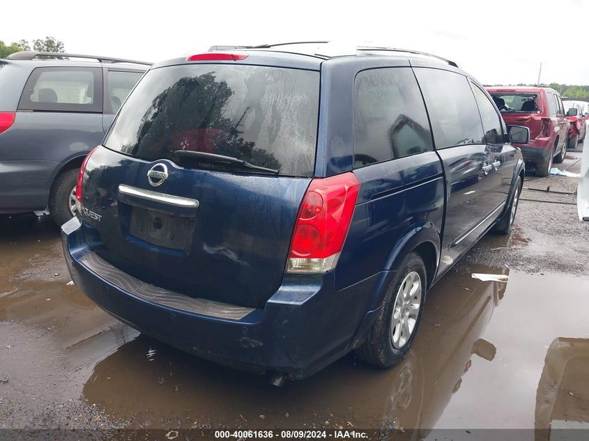 2007 Nissan Quest 3.5 Sl VIN: 5N1BV28U07N127109 Lot: 40061636