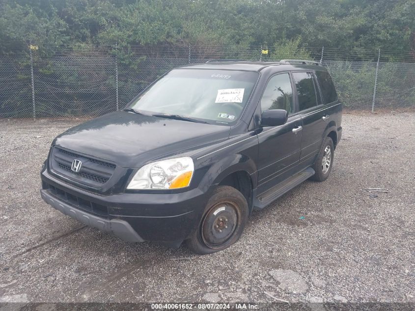 2004 Honda Pilot Ex-L VIN: 2HKYF18504H622193 Lot: 40061652