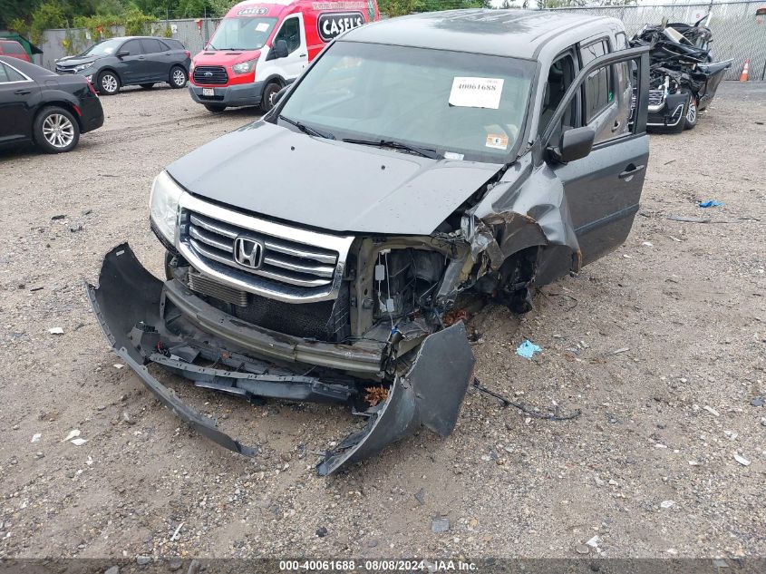 2012 Honda Pilot Lx VIN: 5FNYF4H2XCB085787 Lot: 40061688