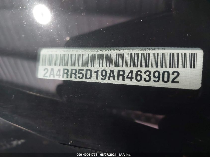2010 Chrysler Town & Country Touring VIN: 2A4RR5D19AR463902 Lot: 40061773