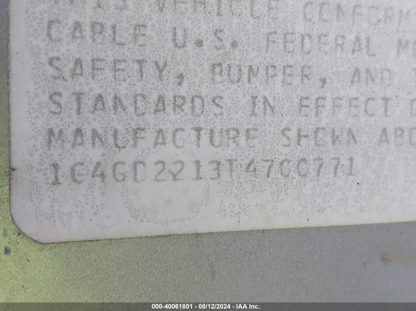 1996 Buick Riviera VIN: 1G4GD2213T4700771 Lot: 40061801