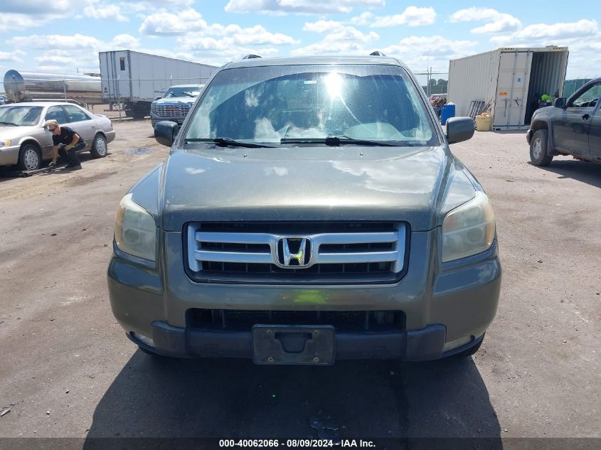 2006 Honda Pilot Ex VIN: 2HKYF18416H500095 Lot: 40062066