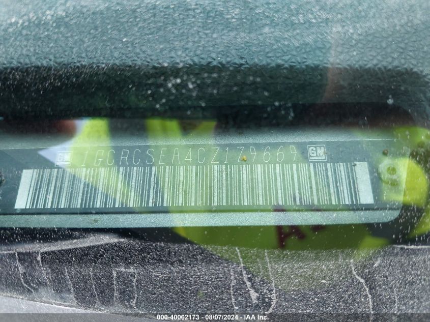 2012 Chevrolet Silverado 1500 Lt VIN: 1GCRCSEA4CZ179669 Lot: 40062173