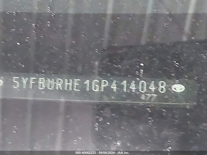 2016 TOYOTA COROLLA L/LE/LE PLS/PRM/S/S PLS - 5YFBURHE1GP414048