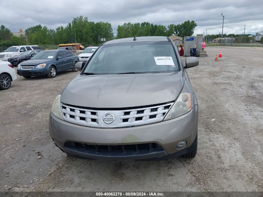 2004 Nissan Murano Sl VIN: JN8AZ08W64W331806 Lot: 40062278