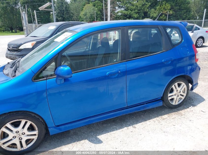 2008 Honda Fit Sport VIN: JHMGD38688S016068 Lot: 40062293