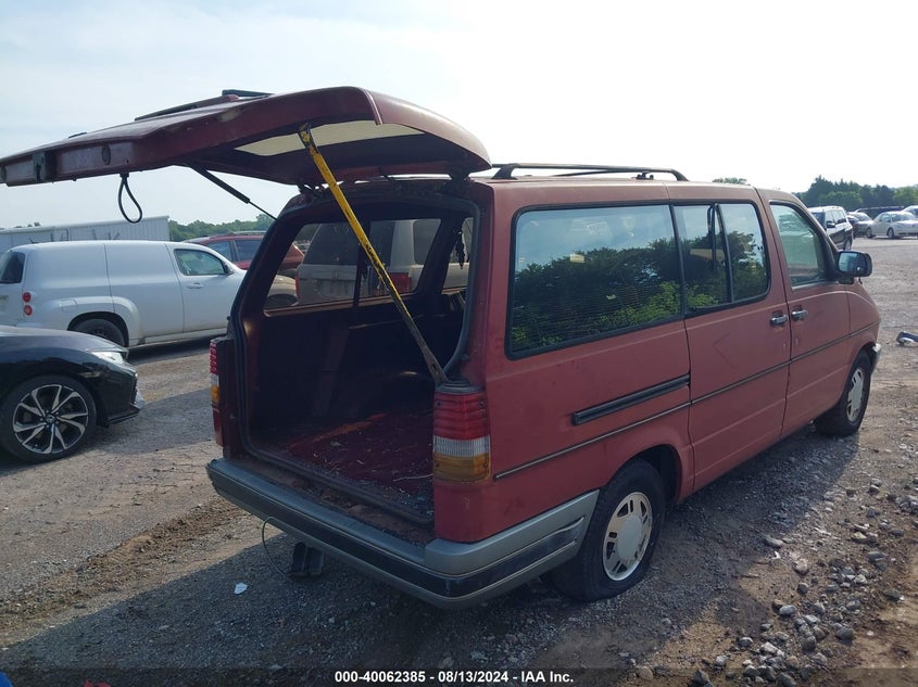 1992 Ford Aerostar VIN: 1FMDA31U8NZB31368 Lot: 40062385