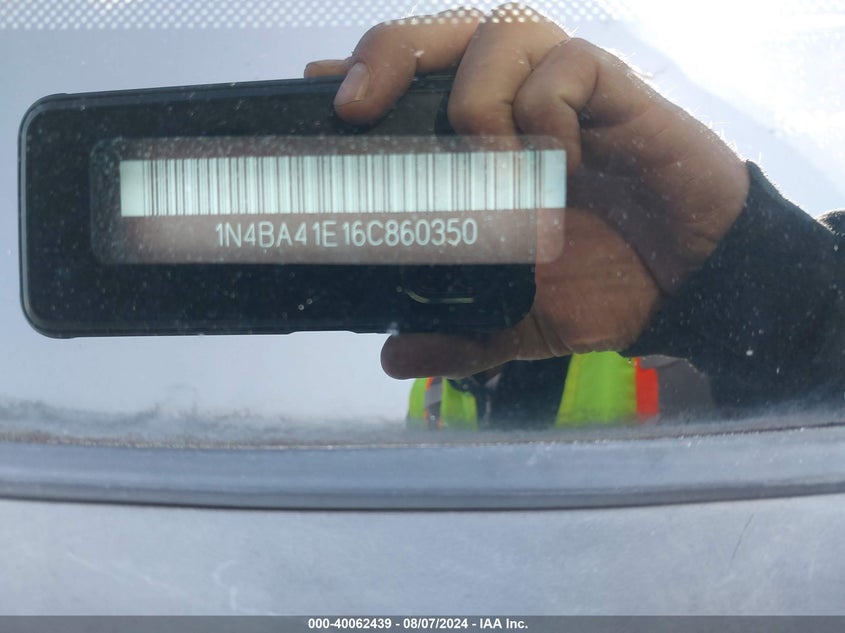 2006 Nissan Maxima 3.5 Sl VIN: 1N4BA41E16C860350 Lot: 40062439