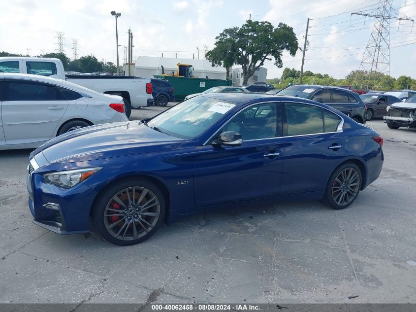 2019 Infiniti Q50 3.0T Red Sport 400 VIN: JN1FV7AR2KM800802 Lot: 40062458